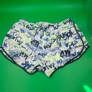 Jordan Blue and Green‎ Athletic Shorts Lightweight Elastic Waist